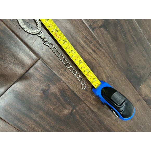 Silver Tone Oval Link Chain Belt Fashion Accessory Adjustable Length - Picture 4 of 5